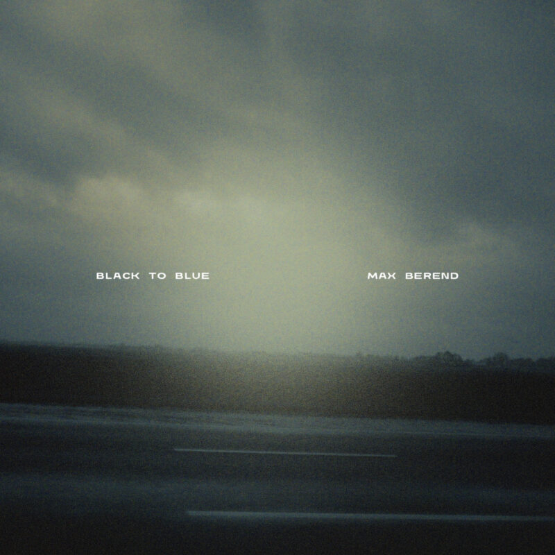 This image shows the single cover of the song Black to Blue by Max Berend. It shows a black and blue picture with a road on it. Illustrating the long and winding road of life. A typical folkpop image.